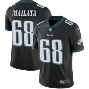 Men's Philadelphia Eagles #68 Jordan Mailata Black Vapor Untouchable Limited Stitched Jersey - Custom Name