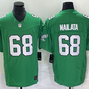 Men's Philadelphia Eagles #68 Jordan Mailata Green 2023 F.U.S.E. Vapor Untouchable Stitched Football Jersey - Custom Name