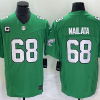 Men's Philadelphia Eagles #68 Jordan Mailata Green 2023 F.U.S.E. With C Patch Vapor Untouchable Stitched Football Jersey - Custom Name