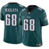 Men's Philadelphia Eagles #68 Jordan Mailata Green F.U.S.E With 1-Star C Patch Vapor Untouchable Limited Stitched Football Jersey - Custom Name