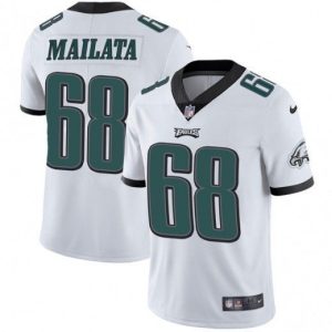 Men's Philadelphia Eagles #68 Jordan Mailata White Vapor Untouchable Limited Stitched Jersey - Custom Name