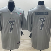 Men's Philadelphia Eagles #7 Haason Reddick Gray Super Bowl LVII Patch Atmosphere Fashion Stitched Jersey - Custom Name