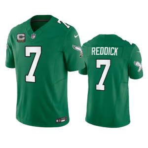 Men's Philadelphia Eagles #7 Haason Reddick Green 2023 F.U.S.E. With C Patch Vapor Untouchable Stitched Football Jersey - Custom Name