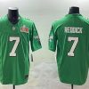 Men's Philadelphia Eagles #7 Haason Reddick Green 2025 Super Bowl LIX Patch F.U.S.E. Throwback Vapor Untouchable Limited Stitched Football Jersey - Custom Name