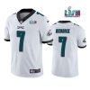 Men's Philadelphia Eagles #7 Haason Reddick White Super Bowl LVII Patch Vapor Untouchable Limited Stitched Jersey - Custom Name