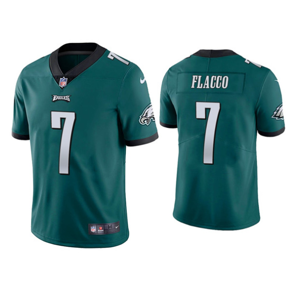 Men's Philadelphia Eagles #7 Joe Flacco Green Vapor Untouchable Limited Stitched Jersey - Custom Name