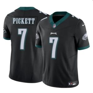 Men's Philadelphia Eagles #7 Kenny Pickett Black 2023 F.U.S.E Vapor Untouchable Limited Stitched Football Jersey - Custom Name