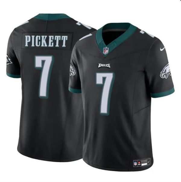 Men's Philadelphia Eagles #7 Kenny Pickett Black 2023 F.U.S.E Vapor Untouchable Limited Stitched Football Jersey - Custom Name