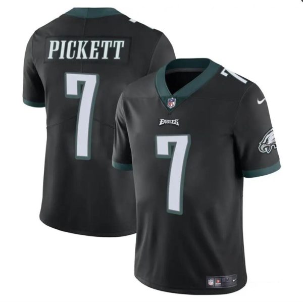 Men's Philadelphia Eagles #7 Kenny Pickett Black Vapor Untouchable Limited Stitched Football Jersey - Custom Name