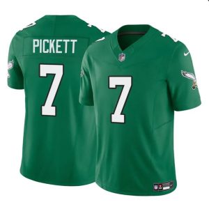 Men's Philadelphia Eagles #7 Kenny Pickett Green 2023 F.U.S.E Throwback Vapor Untouchable Limited Stitched Football Jersey - Custom Name
