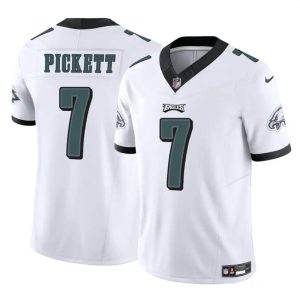 Men's Philadelphia Eagles #7 Kenny Pickett White 2023 F.U.S.E Vapor Untouchable Limited Stitched Football Jersey - Custom Name