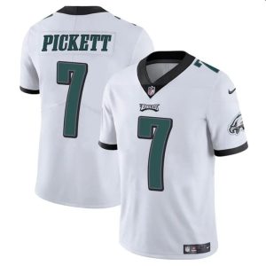 Men's Philadelphia Eagles #7 Kenny Pickett White Vapor Untouchable Limited Stitched Football Jersey - Custom Name
