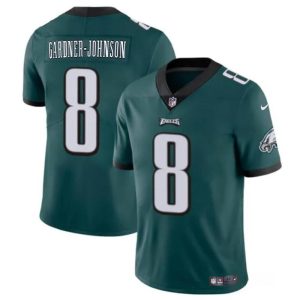 Men's Philadelphia Eagles #8 Chauncey Gardner-Johnson Green Vapor Untouchable Limited Stitched Football Jersey - Custom Name
