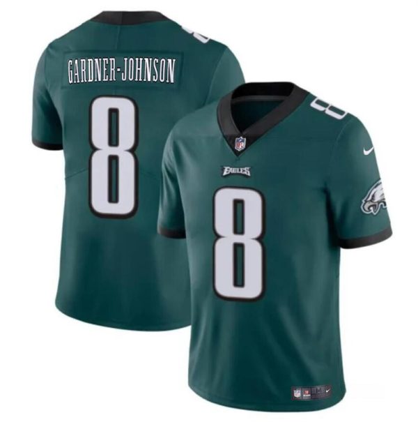 Men's Philadelphia Eagles #8 Chauncey Gardner-Johnson Green Vapor Untouchable Limited Stitched Football Jersey - Custom Name