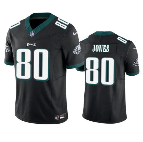 Men's Philadelphia Eagles #80 Julio Jones Black 2023 F.U.S.E. Vapor Untouchable Limited Stitched Football Jersey - Custom Name