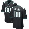 Men's Philadelphia Eagles #80 Julio Jones Black 2023 Stitched Game Jersey - Custom Name