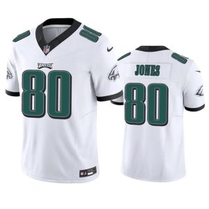 Men's Philadelphia Eagles #80 Julio Jones White 2023 F.U.S.E. Vapor Untouchable Limited Stitched Football Jersey - Custom Name