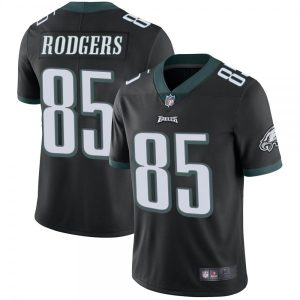 Men's Philadelphia Eagles #85 Richard Rodgers Black Vapor Untouchable Limited Stitched Jersey - Custom Name