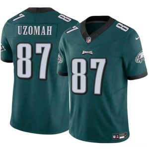 Men's Philadelphia Eagles #87 C.J. Uzomah Green 2023 F.U.S.E Vapor Untouchable Limited Stitched Football Jersey - Custom Name
