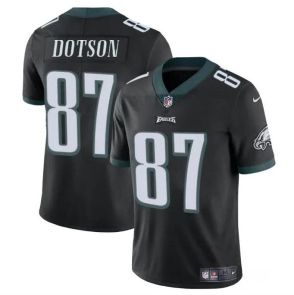 Men's Philadelphia Eagles #87 Jahan Dotson Black Vapor Untouchable Limited Stitched Football Jersey - Custom Name