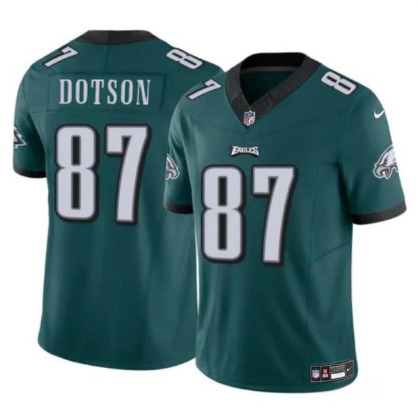 Men's Philadelphia Eagles #87 Jahan Dotson Green F.U.S.E Vapor Untouchable Limited Stitched Football Jersey - Custom Name