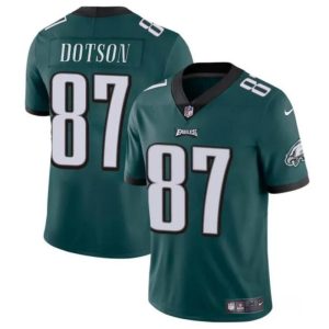 Men's Philadelphia Eagles #87 Jahan Dotson Green Vapor Untouchable Limited Stitched Football Jersey - Custom Name