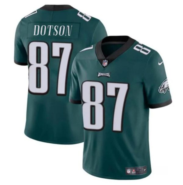 Men's Philadelphia Eagles #87 Jahan Dotson Green Vapor Untouchable Limited Stitched Football Jersey - Custom Name