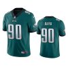 Men's Philadelphia Eagles #90 Jordan Davis Green Vapor Untouchable Limited Stitched Jersey - Custom Name