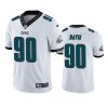 Men's Philadelphia Eagles #90 Jordan Davis White Vapor Untouchable Limited Stitched Jersey - Custom Name