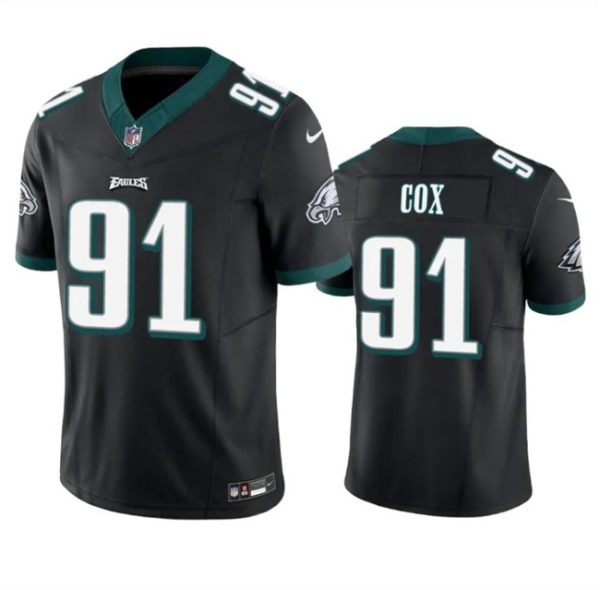 Men's Philadelphia Eagles #91 Fletcher Cox Black 2023 F.U.S.E. Vapor Untouchable Limited Stitched Football Jersey - Custom Name