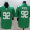Men's Philadelphia Eagles #92 Reggie White Green Throwback Vapor Untouchable Limited Stitched Jersey - Custom Name