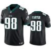 Men's Philadelphia Eagles #98 Jalen Carter Black 2023 F.U.S.E. Vapor Untouchable Limited Stitched Football Jersey - Custom Name