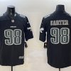 Men's Philadelphia Eagles #98 Jalen Carter Black Fashion New Vapor Untouchable Limited Stitched Football Jersey - Custom Name