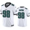 Men's Philadelphia Eagles #98 Jalen Carter White 2023 F.U.S.E. Vapor Untouchable Limited Stitched Football Jersey - Custom Name