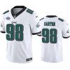 Men's Philadelphia Eagles #98 Jalen Carter White 2023 F.U.S.E. With Prem1ere Patch Vapor Untouchable Limited Stitched Football Jersey - Custom Name