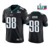 Men's Philadelphia Eagles #98 Robert Quinn Black Super Bowl LVII Vapor Untouchable Limited Stitched Jersey - Custom Name
