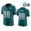 Men's Philadelphia Eagles #98 Robert Quinn Green Super Bowl LVII Vapor Untouchable Limited Stitched Jersey - Custom Name
