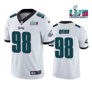 Men's Philadelphia Eagles #98 Robert Quinn White Super Bowl LVII Vapor Untouchable Limited Stitched Jersey - Custom Name