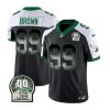 Men's Philadelphia Eagles #99 Jerome Brown Black White 2023 F.U.S.E. Throwback Vapor Untouchable Limited Stitched Football Jersey - Custom Name