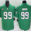 Men's Philadelphia Eagles #99 Jerome Brown Green 2023 F.U.S.E. With C Patch Vapor Untouchable Stitched Football Jersey - Custom Name