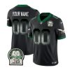 Men's Philadelphia Eagles Active Palyer Custom Black 2023 F.U.S.E. Throwback Vapor Untouchable Limited Stitched Football Jersey - Custom Name