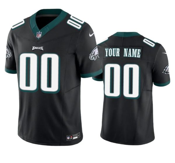 Men's Philadelphia Eagles Active Player Custom Black 2023 F.U.S.E Vapor Untouchable Limited Stitched Football Jersey - Custom Name