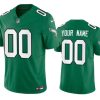 Men's Philadelphia Eagles Active Player Custom Green 2023 F.U.S.E Throwback Vapor Untouchable Limited Stitched Football Jersey - Custom Name