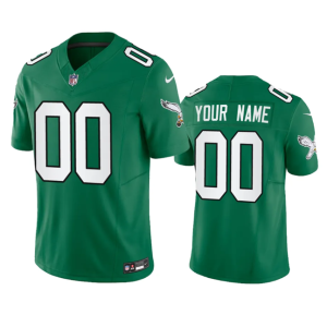 Men's Philadelphia Eagles Active Player Custom Green 2023 F.U.S.E. Vapor Untouchable Stitched Football Jersey - Custom Name