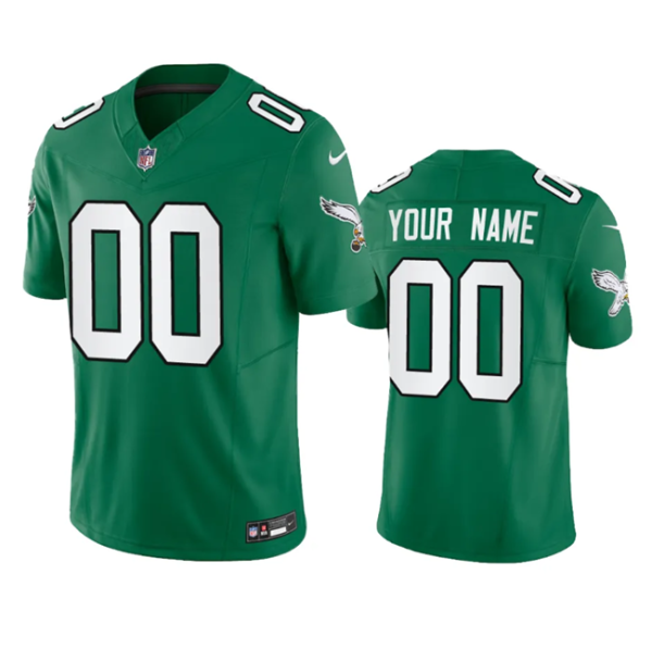 Men's Philadelphia Eagles Active Player Custom Green 2023 F.U.S.E. Vapor Untouchable Stitched Football Jersey - Custom Name
