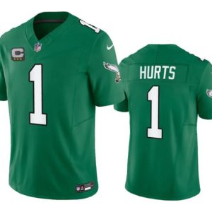 Men's Philadelphia Eagles Customized Green 2023 F.U.S.E. Vapor Untouchable With C Patch Stitched Football Jersey - Custom Name