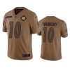 Men's Pittsburgh Steelers #10 Mitch Trubisky 2023 Brown Salute To Service Limited Jersey - Custom Name