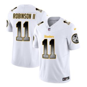 Men's Pittsburgh Steelers #11 Allen Robinson II White 2023 F.U.S.E. Smoke Vapor Untouchable Limited Stitched Jersey - Custom Name