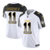 Men's Pittsburgh Steelers #11 Allen Robinson II White Black 2023 F.U.S.E. Smoke Vapor Untouchable Limited Stitched Jersey - Custom Name