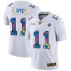 Men's Pittsburgh Steelers #11 Chase Claypool 2020 White NFL Crucial Catch Limited Stitched Jersey - Custom Name